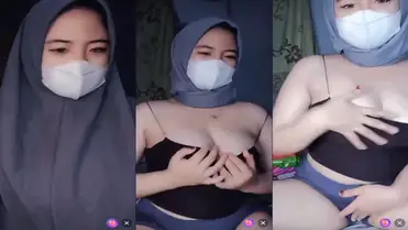 ABG Hijab Masker Remas Nenen poster